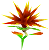 Rendered model of the prickly plant in Super Mario Galaxy.