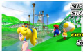 Peach, Mario, and Yellow Toad looks things over at Bianco Hills.