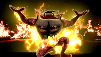Incineroar's Classic Mode victory photo in Super Smash Bros. Ultimate