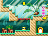 A screenshot of the template level for Special Kit 3 from Mario vs. Donkey Kong 2: March of the Minis.