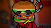 Ashley imagining Red as a burger