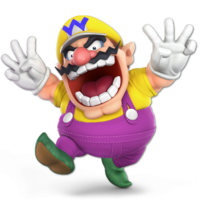Wario's yellow and purple overalls costume from Super Smash Bros. Ultimate
