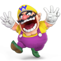 Wario's yellow and purple overalls costume from Super Smash Bros. Ultimate