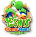 Korean logo with Yoshi and a Poochy Pup