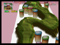 The seventeenth hole of Boo Valley from Mario Golf (Nintendo 64)