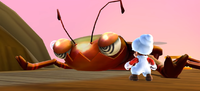 Bugaboom defeated in Super Mario Galaxy 2