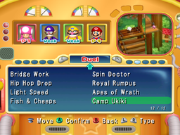 Free Play Sub menu from Mario Party 7