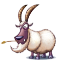 Official art of a goat from Donkey Kong Country: Tropical Freeze.