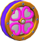 The HeartRing_GoldPink tires from Mario Kart Tour