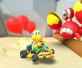 Thumbnail of the Toadette Cup challenge from the Hammer Bro Tour; a Steer Clear of Obstacles challenge set on N64 Koopa Troopa Beach (reused as the Toad Cup's bonus challenge in the 2021 Holiday Tour)