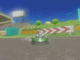 Luigi racing on Luigi Circuit