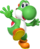 Artwork of Yoshi for Mario Party DS (reused for Mario Kart Wii, Mario & Sonic at the Olympic Winter Games and Super Mario Run)