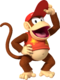 Artwork of Diddy Kong from Mario Party DS (also used in Mario Kart Wii, Mario Kart Tour, and Mario & Sonic at the Olympic Games Tokyo 2020)