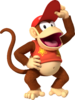 Artwork of Diddy Kong for Mario Party DS (Reused for Mario Kart Wii, Mario Tennis Aces, Mario Kart Tour, and Mario & Sonic at the Olympic Games Tokyo 2020)