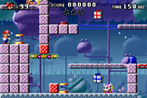 A portion of Level 5-1+ from the game Mario vs. Donkey Kong.