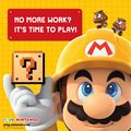 Graduation Day card featuring Builder Mario (from Super Mario Maker)