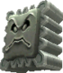 In-game rendering of a Thwomp from Super Mario 3D Land.