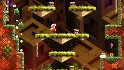 Fire Mario in the level The Midway Trial: Hop to It in Super Mario Bros. Wonder