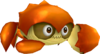 Rendered model of the red Crabber enemy in Super Mario Galaxy.