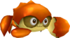 Rendered model of the red Crabber enemy in Super Mario Galaxy.