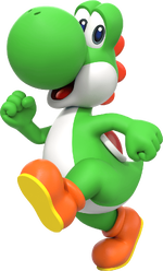 Artwork of Yoshi for Super Mario Party Jamboree (also used as a profile icon for the Nintendo Switch since version 20.0.0)