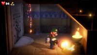 The Secret Passageway, a room in the Tomb Suites in Luigi's Mansion 3.