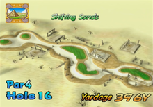 Hole 16 of Shifting Sands from Mario Golf: Toadstool Tour