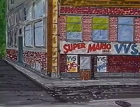 Mario Brothers Plumbing as it appears in the live-action segments of the Danish dub of The Adventures of Super Mario Bros. 3