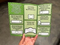 The inside of the pamphlet for the Super Nintendo World puzzle activity at Universal Fan Fest Nights 2026
