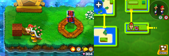 Twentieth block in Blubble Lake of Mario & Luigi: Bowser's Inside Story + Bowser Jr.'s Journey.