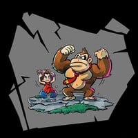 Loading screen artwork of Donkey Kong and Pauline
