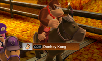 Donkey Kong riding on a horse in Advanced difficulty from Mario Sports Superstars