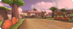 N64 Yoshi Valley, in Mario Kart 8.