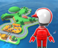 The course icon with the Red Mii Racing Suit