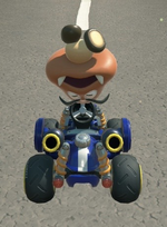 Goomba performing a trick.