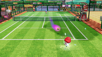 The Star Shot training in the Adventure mode from Mario Tennis Fever