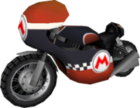 The model for Mario's Mach Bike from Mario Kart Wii