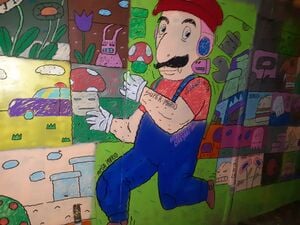 Cool Mario art in Bucharest