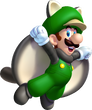 Flying Squirrel Luigi artwork from New Super Luigi U