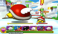 Screenshot of World 6-8, from Puzzle & Dragons: Super Mario Bros. Edition.