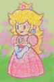 A picture of Princess Peach from a house