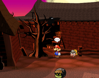 A crow in the east of Twilight Town.