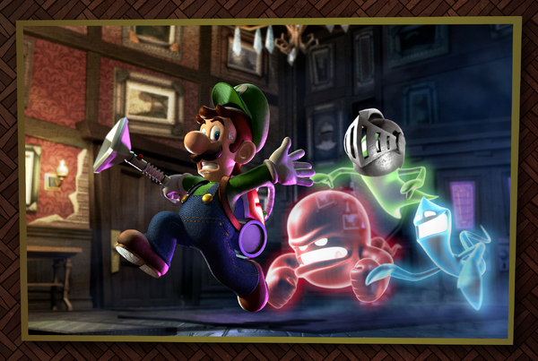 Completed jigsaw puzzle showing Luigi's Mansion 2 HD artwork.