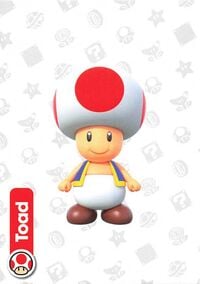 Toad character card from the Super Mario Trading Card Collection