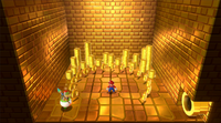 The bonus room accessed from golden Warp Pipes in Lake Lapcat in Super Mario 3D World + Bowser's Fury