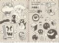 Japanese info book showing various characters