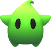 Rendered model of a green Luma from Super Mario Galaxy.