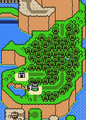 The landmass of the Forest of Illusion at the start of the game