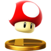Super Mushroom's trophy render from Super Smash Bros. for Wii U