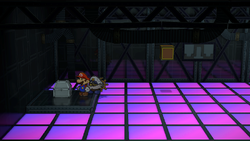 Second treasure chest in the X-Naut Fortress in the remake of Paper Mario: The Thousand-Year Door for the Nintendo Switch.